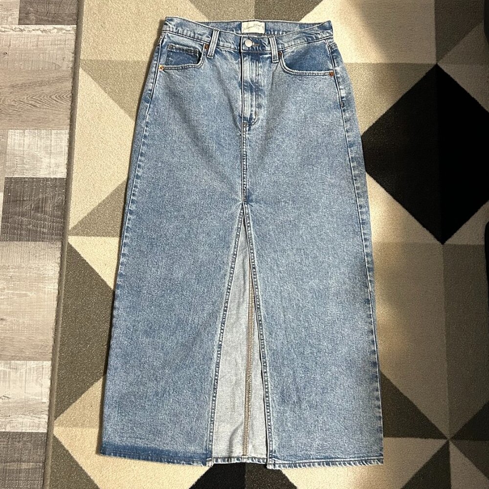 Universal Thread Blue Denim Maxi Skirt